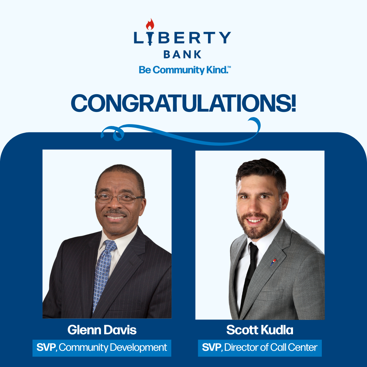 Headshots of two men promotions