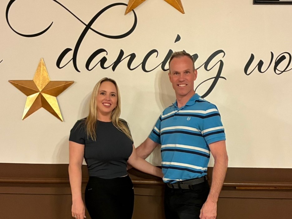 Man and woman in a dance studio