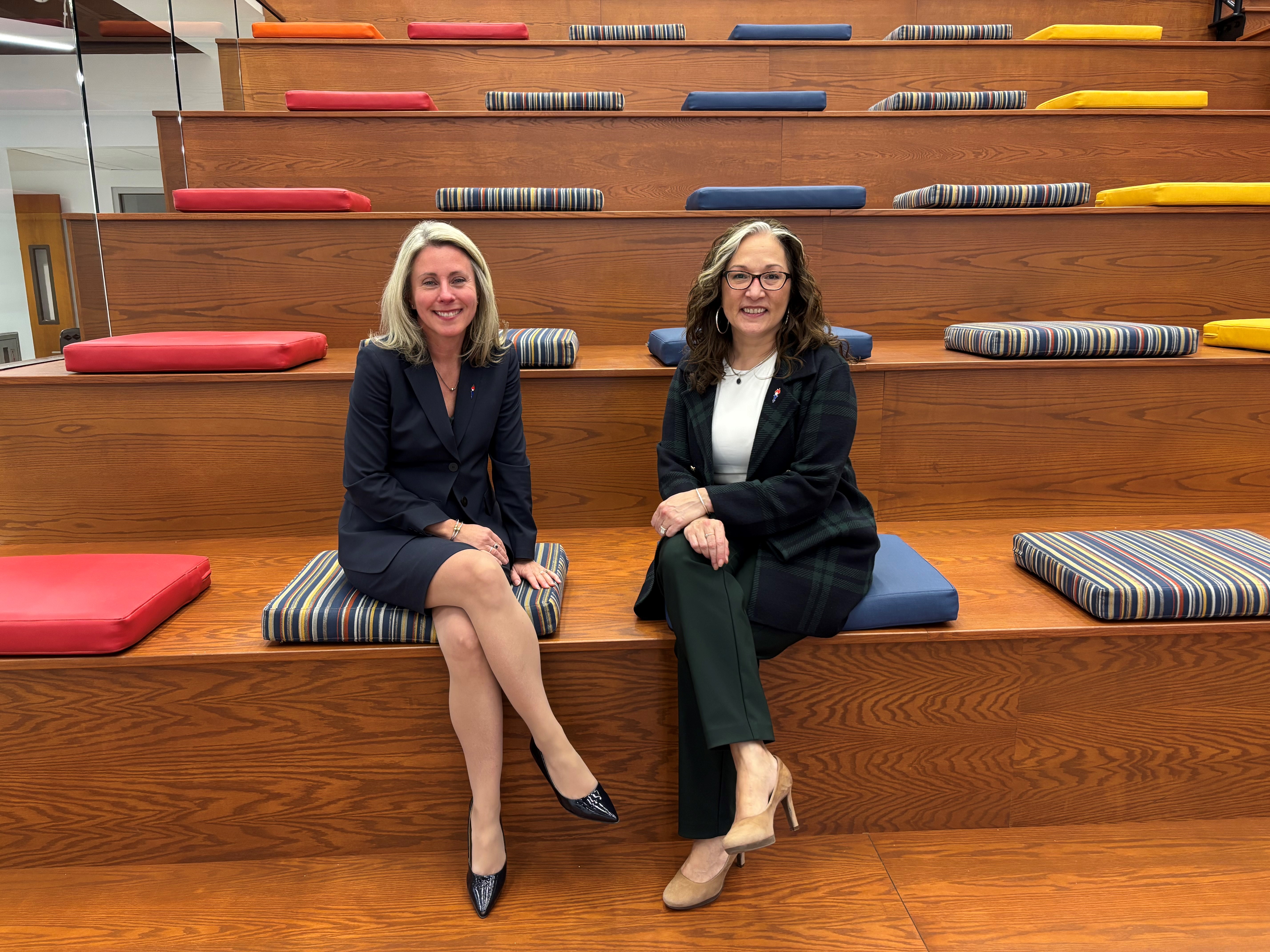 Two female executives at Liberty Bank